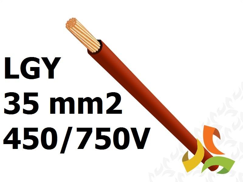 Przewód LGY 35 mm2 brązowy (450/750V) jednożyłowy linka (krążki 100m) PC0201750 EKSA-0