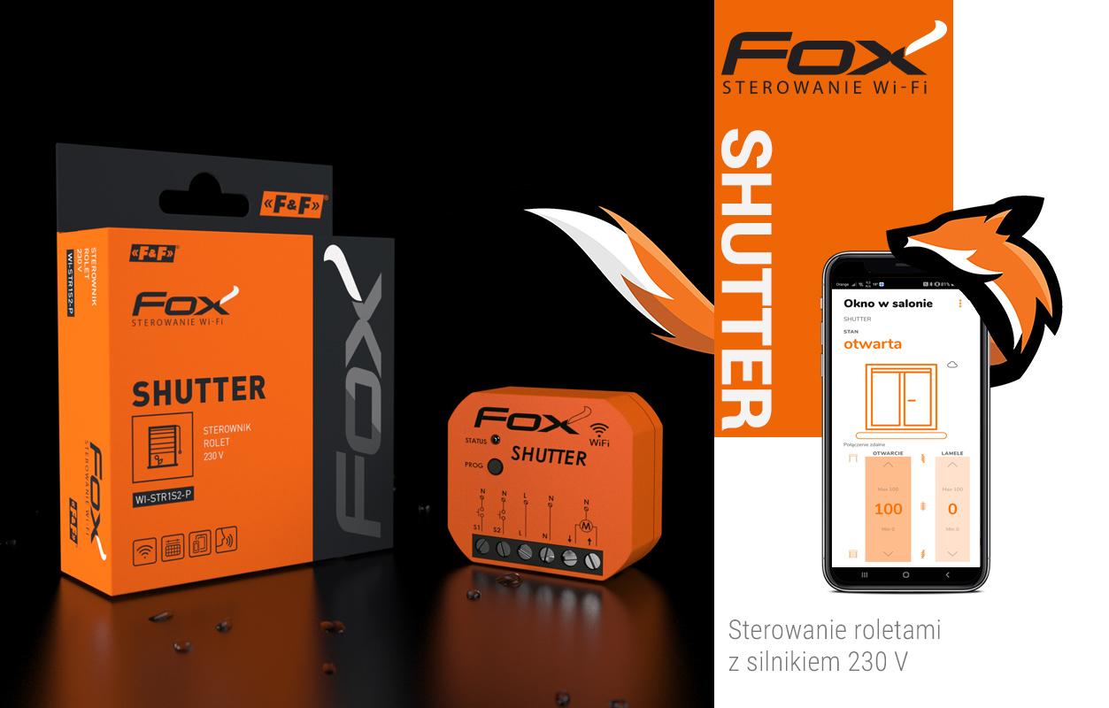 FOX Sterownik rolet Wi-Fi 230 V SHUTTER z silnikiem o obciążalności do 320W WI-STR1S2-P F&F FILIPOWSKI-4