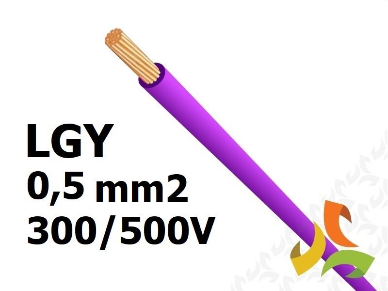 Przewód LGY 0,5 mm2 fioletowy (300/500V) jednożyłowy linka (krążki 100m) 4510071 LAPP KABEL