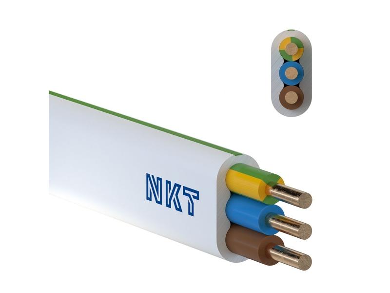 Przewód YDYpżo 3x2,5 mm2 (300/500V) instalacyjny płaski (bębnowy) 172151004S0500 NKT-2