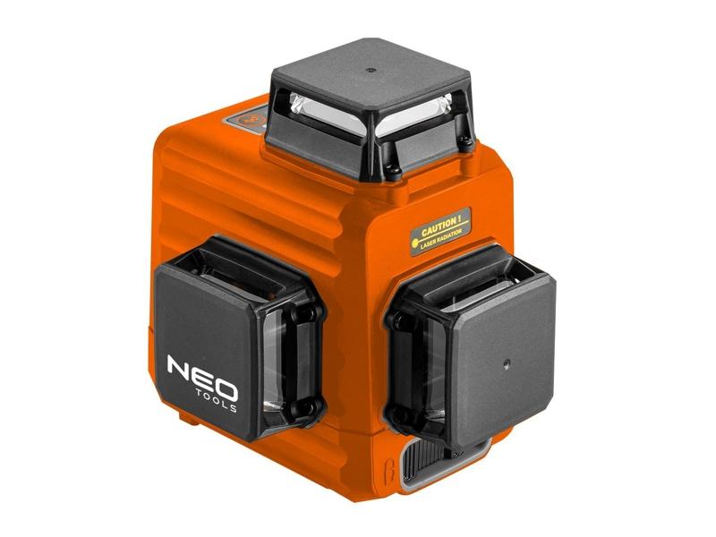 Laser 3D czerwony z walizką tarczą celowniczą uchwytem magnetycznym i ładowarką 75-104 NEO TOOLS