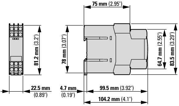 Termistorowe zabezpiecznie maszyn EMT6(230V), przekaźnik termistorowy 230V AC 66400 EATON-MOELLER-3