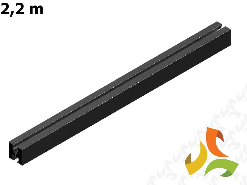 KHE Profil aluminiowy 40x40 2,2m wys.40mm gr blachy 1,5mm czarny 1028493-1