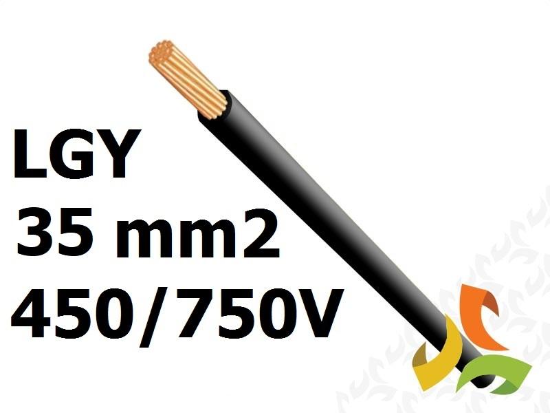 Przewód LGY 35 mm2 czarny (450/750V) jednożyłowy linka (krązki 100m) G-006078 TELEFONIKA-0