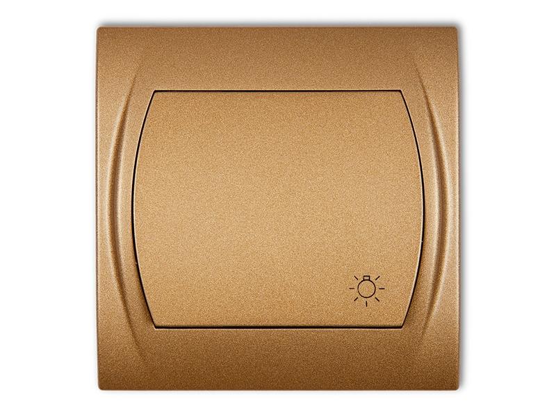 LOGO Wyłącznik zwierny przycisk "światło" złoty metalik 8LWP-5 KARLIK-0