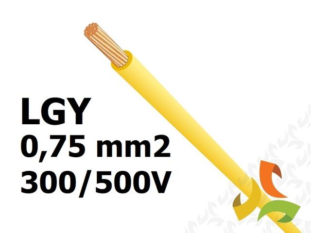 Przewód LGY 0,75 mm2 żółty (300/500V) jednożyłowy linka H05V-K (krążki 100m) 4510112 LAPP KABEL