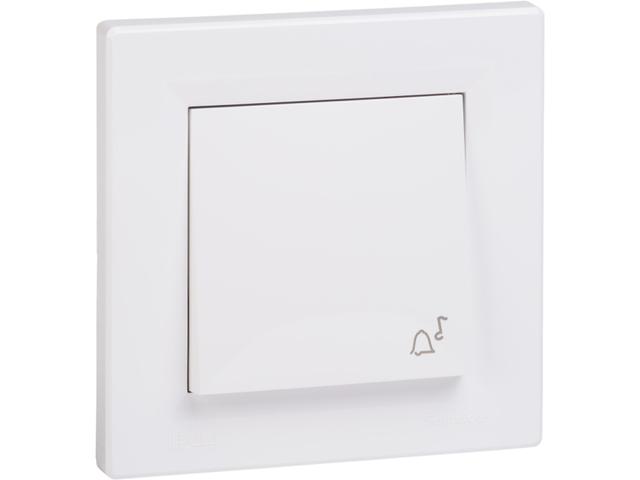 ASFORA Wyłącznik zwierny przycisk "dzwonek" IP44 biały z ramką EPH0800221 SCHNEIDER ELECTRIC