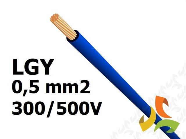 Przewód LGY 0,5 mm2 c.niebieski (300/500V) jednożyłowy linka (krążki 100m) 29093 HELUKABEL