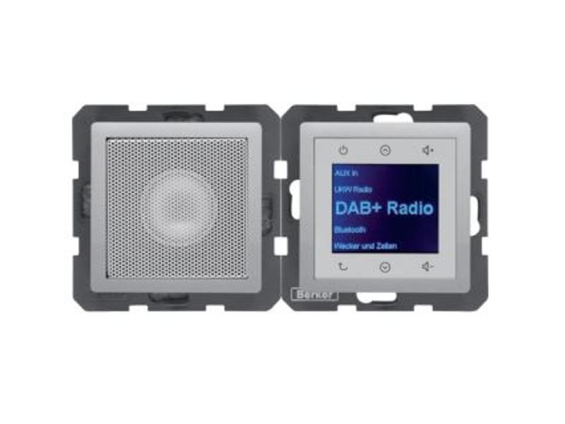 Q.x Radio Touch DAB+ Bluetooth z głośnikiem alu aksamit 30806084 HAGER