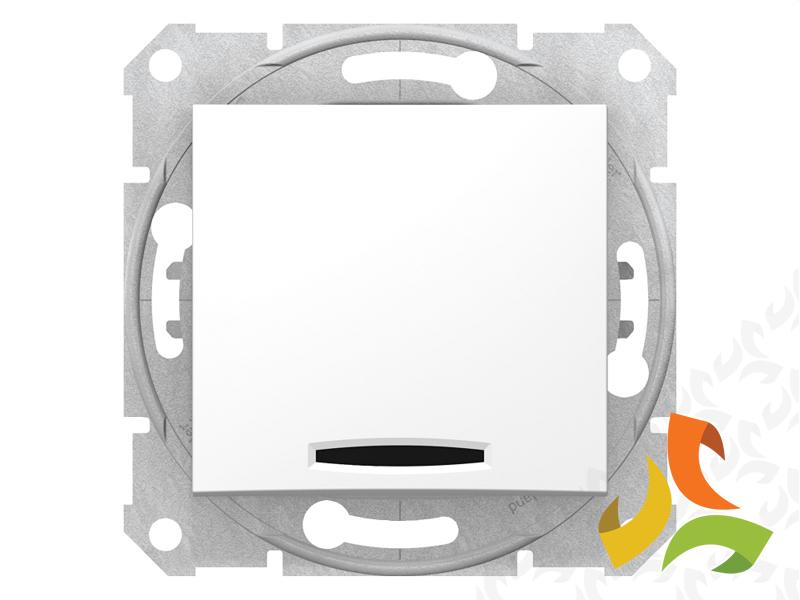 SEDNA Wyłącznik zwierny przycisk podświetlany biały SDN1600121 SCHNEIDER ELECTRIC-1