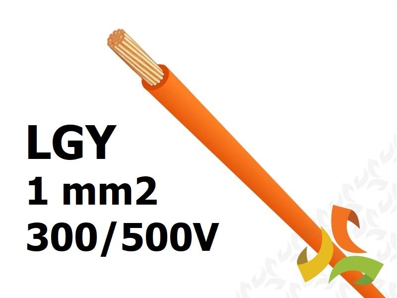 Przewód LGY 1,0 mm2 pomarańczowy (300/500V) jednożyłowy linka (krążki 100m) 5907702813639 ELEKTROKABEL-0