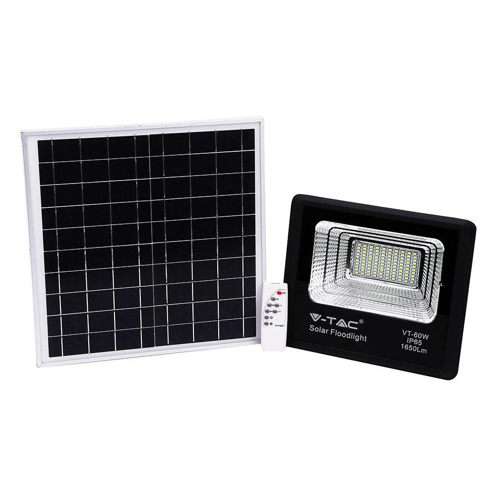 VT-60W Naświetlacz solarny LED barwa: 6000K 94010 V-TAC-0