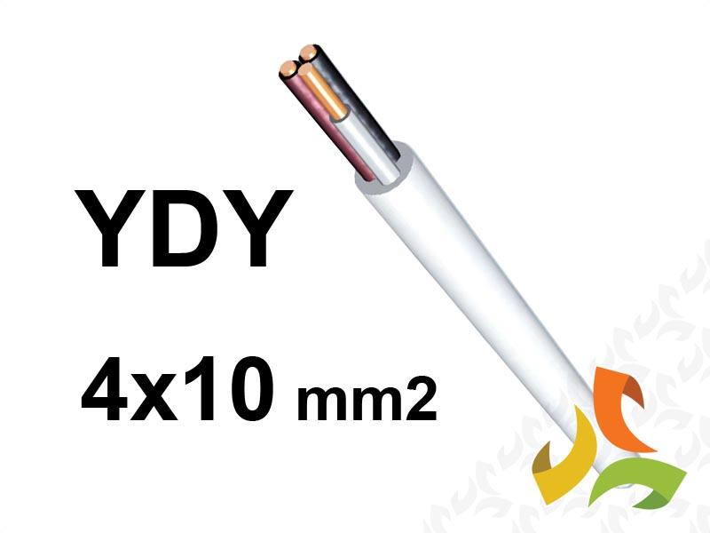Przewód YDY 4x10 mm2 (450/750V) instalacyjny okrągły biały (krążki 100m) 172170008C0100 NKT-1