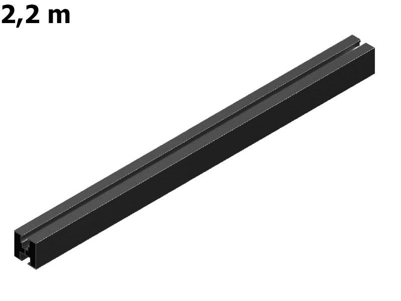 KHE Profil aluminiowy 40x40 2,2m wys.40mm gr blachy 1,5mm czarny 1028493-0