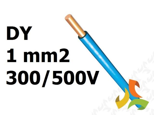 Przewód DY 1,0 mm2 niebieski (300/500V) jednożyłowy drut (krążki 100m) 172104016C0100 NKT