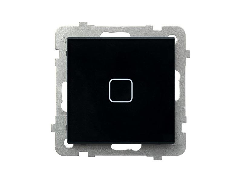 SONATA TOUCH Wyłącznik jednobiegunowy zwierny dotykowy podświetlany czarne szkło ŁPD-21RS/m/32 OSPEL