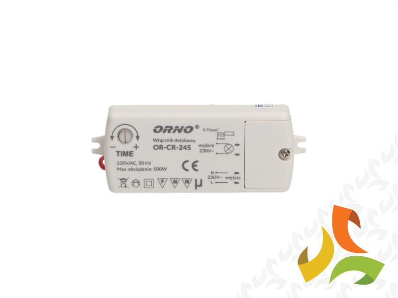 Włącznik dotykowy 230V/50Hz IP20 500W biały OR-CR-245 ORNO-2