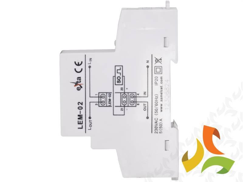 Licznik energii elektrycznej 1-fazowy LCD 50 A 1-MOD TYP: LEM-02 ZAMEL-7