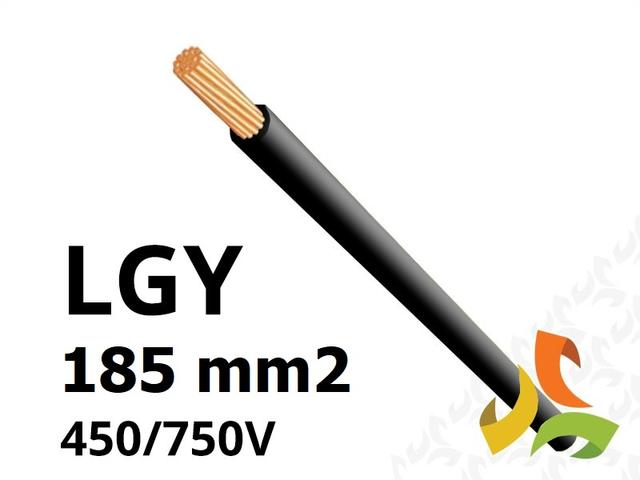 Przewód LGY 185 mm2 czarny (450/750V) jednożyłowy linka (krążki 100m) EKS000124 EKSA