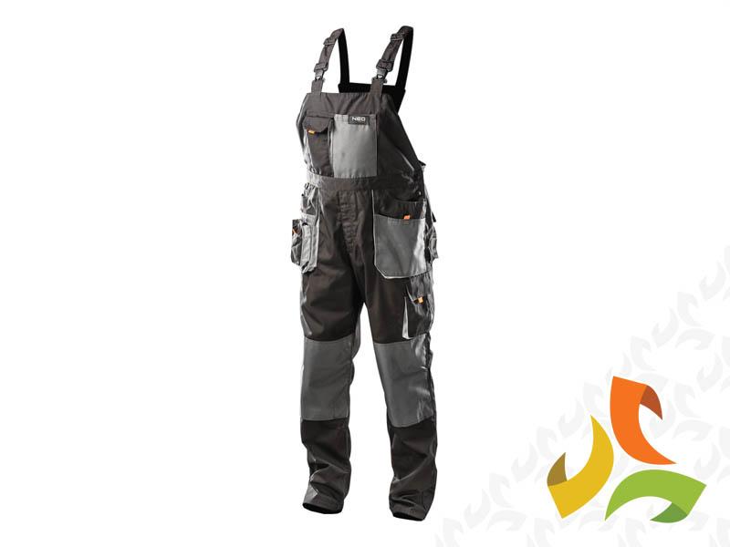 Spodnie robocze na szelkach OXFORD PROTECTION, rozmiar L/54 81-240-LD NEO TOOLS