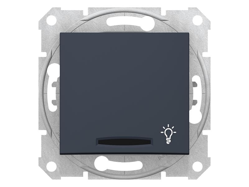 SEDNA Wyłącznik zwierny przycisk "światło" podświetlany grafit SDN1800170 SCHNEIDER ELECTRIC