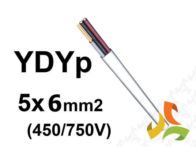 Przewód YDYpżo 5x6 mm2 (450/750V) instalacyjny płaski (krążki 100m) G-103054 TELEFONIKA