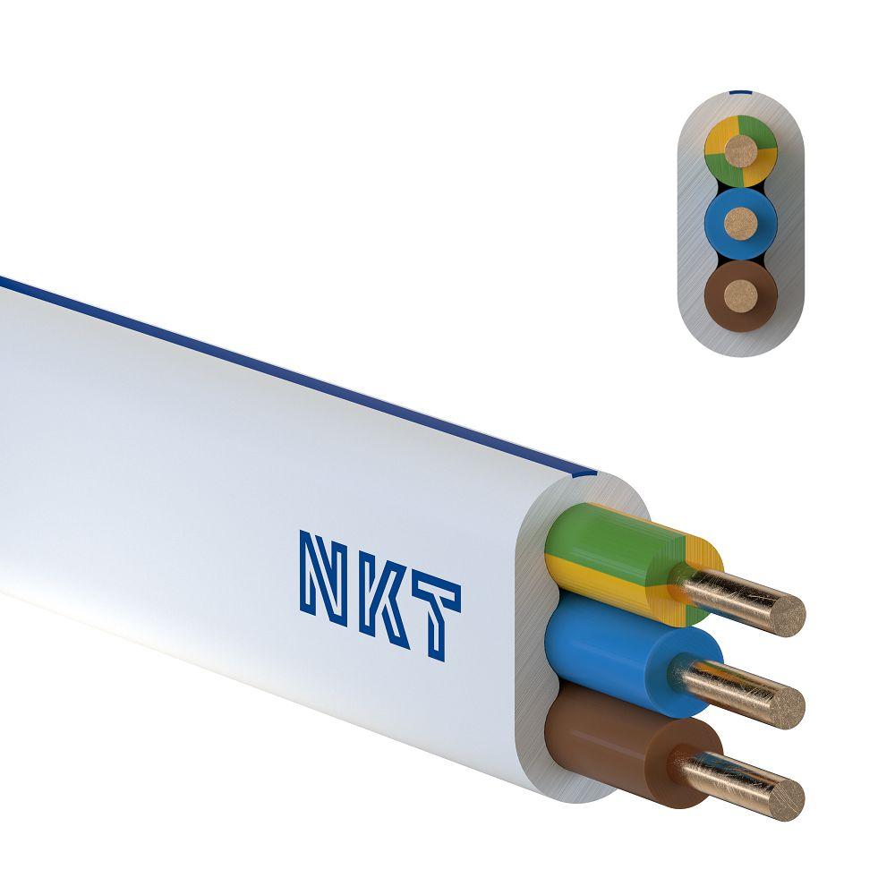 Przewód YDYp 3x1,5 mm2 Instal Plus (450/750V) instalacyjny płaski (krążki 100m) 172152001C0100 NKT-2