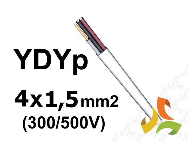 Przewód YDYpżo 4x1,5 mm2 (300/500V) instalacyjny płaski (krążki 100m) G-005675 TELEFONIKA