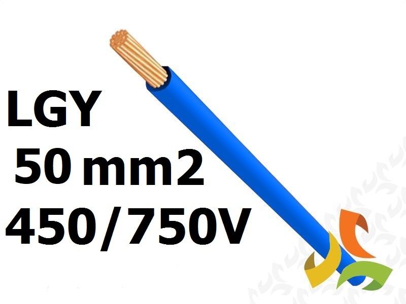 Przewód LGY 50 mm2 niebieski (450/750V) jednożyłowy linka H07V-K (krążki 100m) 11093023 NKT-0