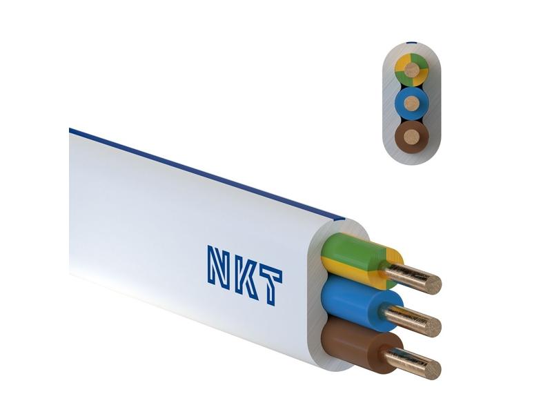 Przewód YDYpżo 3x1,5 mm2 instal PLUS (450/750V) instalacyjny płaski (krążki 100m) 13029030/SZ NKT-2