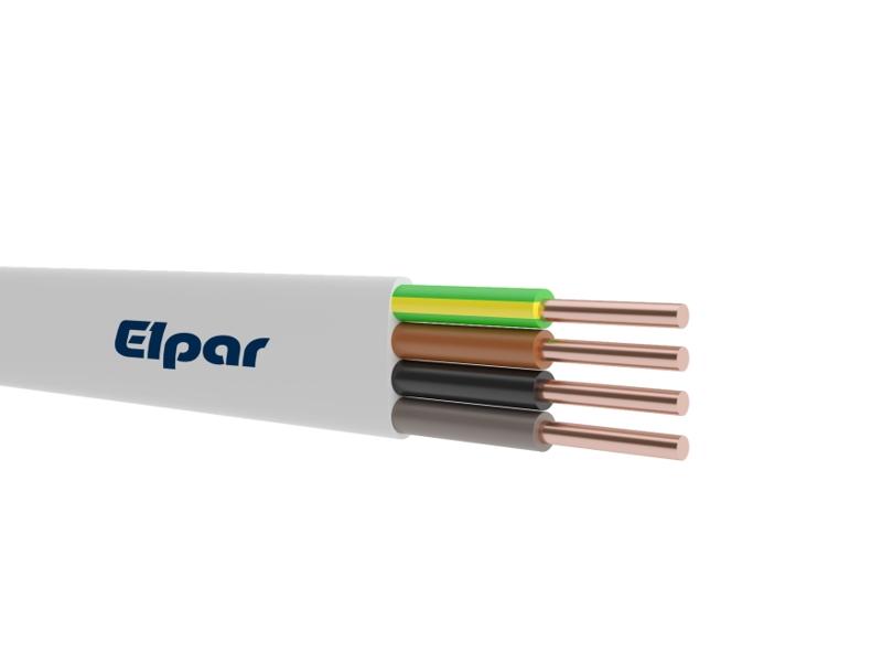 Przewód YDYp 4x2,5 mm2 (450/750V) instalacyjny płaski (krążki 100m) 5901854413082 ELPAR-0