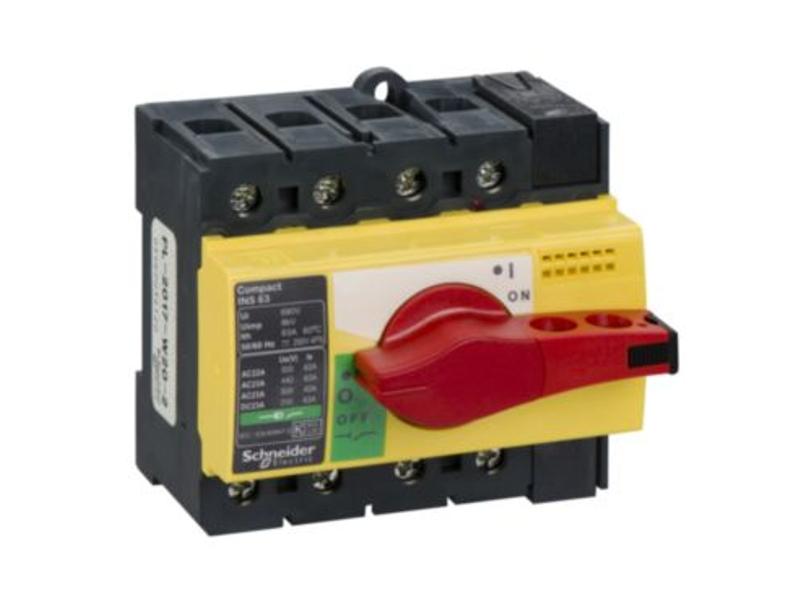 Compact INS INV rozłącznik INS63 żółto-czerwony 63A 4P 28919 SCHNEIDER ELECTRIC-1
