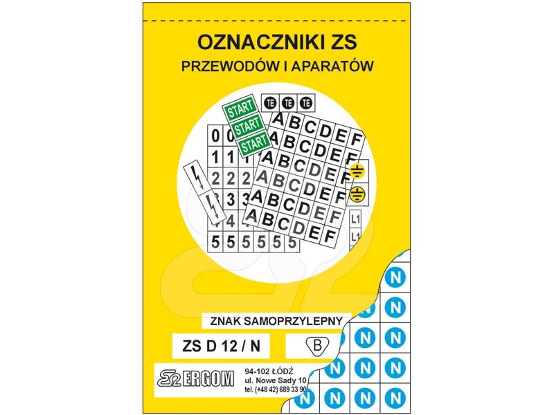 Naklejka ZS D 12 "UZK" E04ZP-02030402000 ERGOM-0
