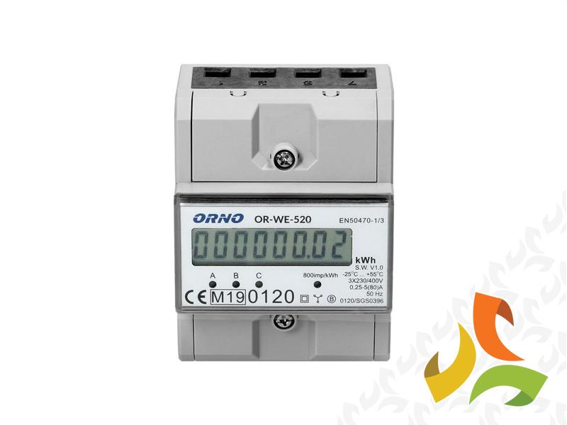 Licznik energii elektrycznej 3-fazowy 80A MID OR-WE-520 ORNO-0