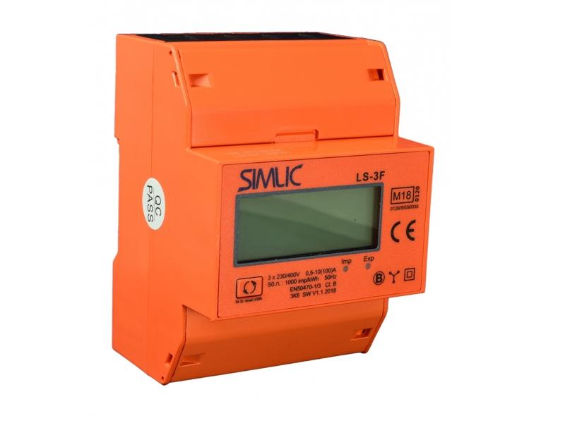 Licznik energii elektrycznej 3-fazowy 100A SIMLIC LCD-3F/4M 85402010 SIMET-0