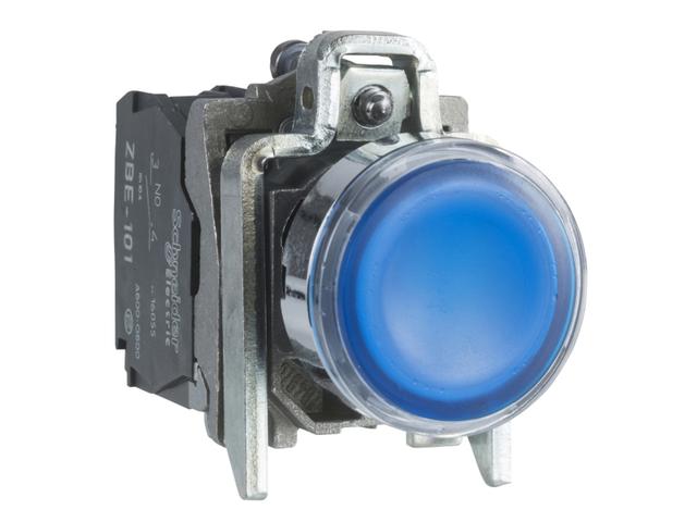 Przycisk płaski niebieski LED 24V metalowy XB4BW36B5 SCHNEIDER ELECTRIC