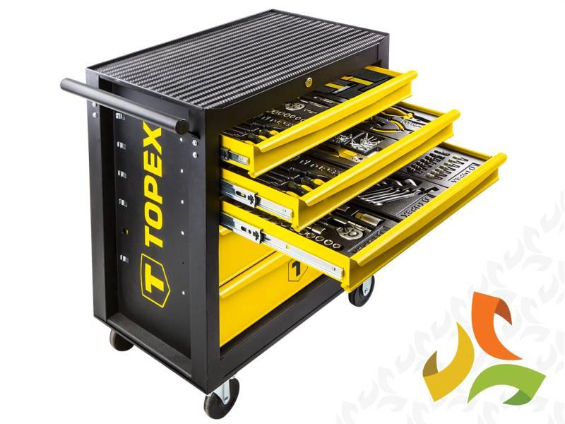 Szafka warsztatowa narzędziowa TOPEX wózek z akcesoriami 680x460x825mm 5 szuflad 455 elementów 79R502 TOPEX-0