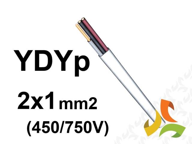 Przewód YDYp 2x1,0 mm2 (450/750V) instalacyjny płaski (krążki 100m) G-103047 TELEFONIKA
