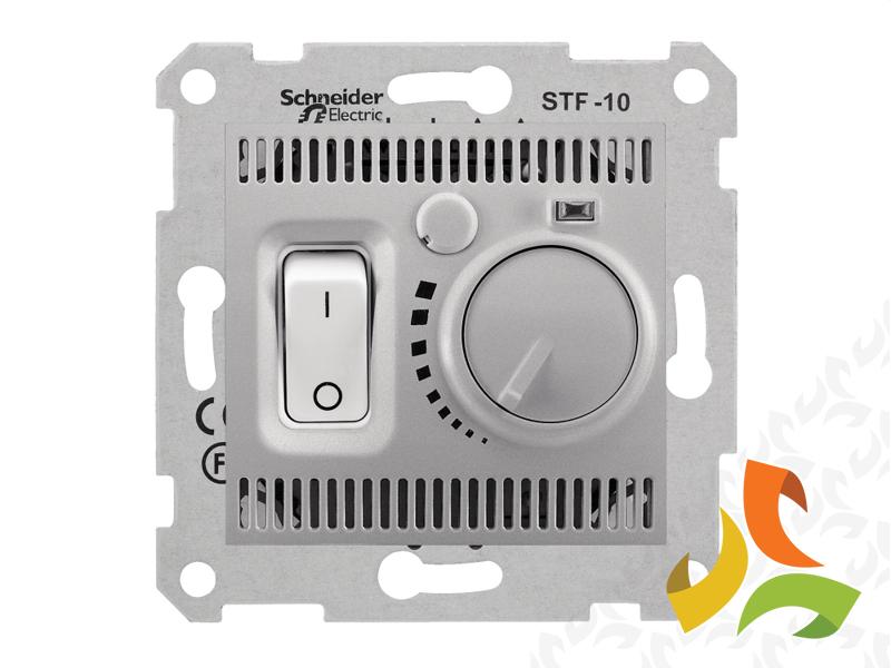 SEDNA Regulator temperatury termostat podłogowy z włącznikiem aluminium SDN6000360 SCHNEIDER ELECTRIC-1