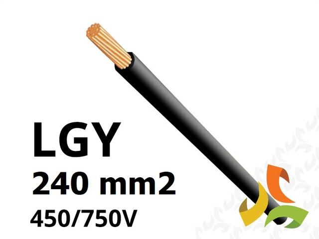 Przewód LGY 240 mm2 czarny (450/750V) jednożyłowy linka (bębnowy) 29353 HELUKABEL