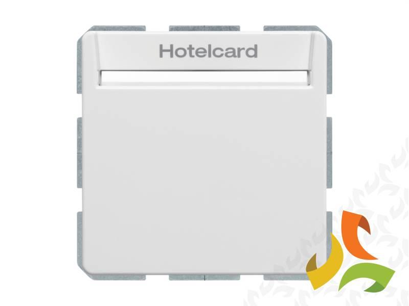 BERKER Q.1/Q.3/Q.7 Wyłącznik przekaźnikowy na kartę hotelową biały aksamit 16406099 HAGER
