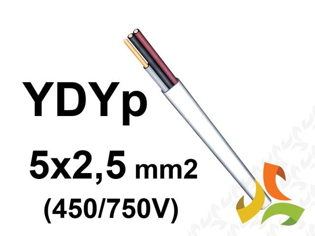Przewód YDYpżo 5x2,5 mm2 (450/750V) instalacyjny płaski (krążki 100m) G-006480 TELEFONIKA