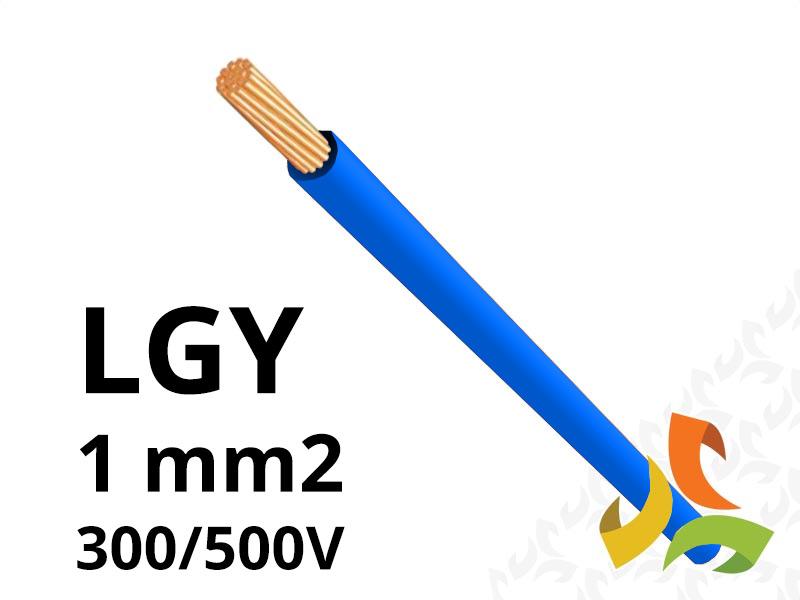 Przewód LGY 1,0 mm2 niebieski (300/500V) jednożyłowy linka (bębnowy) 26674 HELUKABEL-0