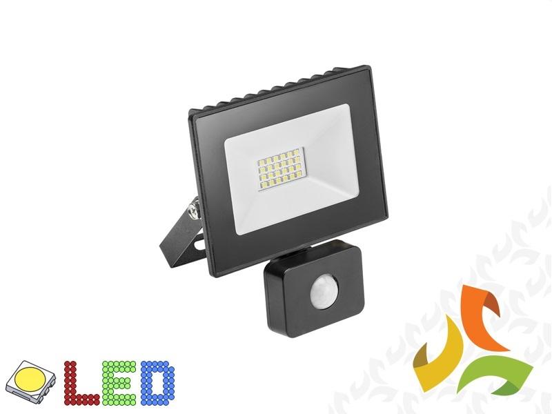 Naświetlacz LED z czujnikiem ruchu G-TECH 230V 20W 1400lm 6400K IP65 czarny GT-FLR20WC-64 GTV