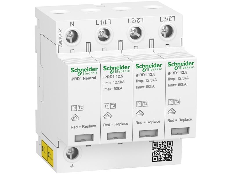 Ogranicznik przepięć Typ 1+2 (B+C) 3P+N 12,5kA 1,5kV iPRD1-12.5r-T12-3N A9L16482 SCHNEIDER ELECTRIC-0
