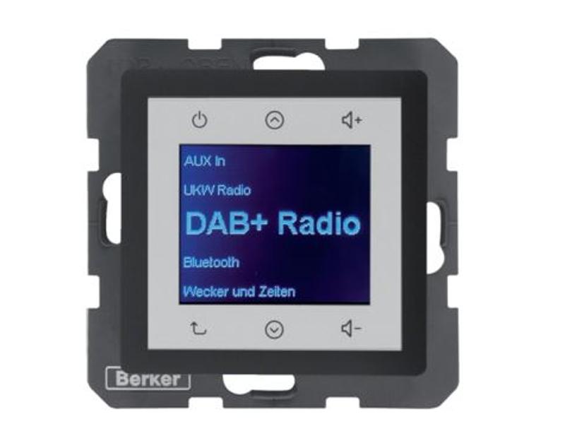 Q.x Radio Touch DAB+ Bluetooth antracyt aksamit 30846086 HAGER