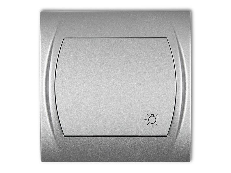 LOGO Wyłącznik zwierny przycisk "światło" srebrny metalik 7LWP-5 KARLIK-0