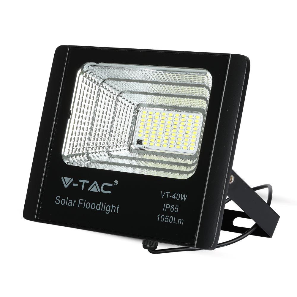 VT-40W Naświetlacz solarny LED barwa: 6000K 94008 V-TAC