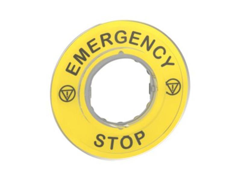 HARMONY XB4 Etykieta do E-STOP "EMERGENCY STOP" ZBY9320 SCHNEIDER ELECTRIC
