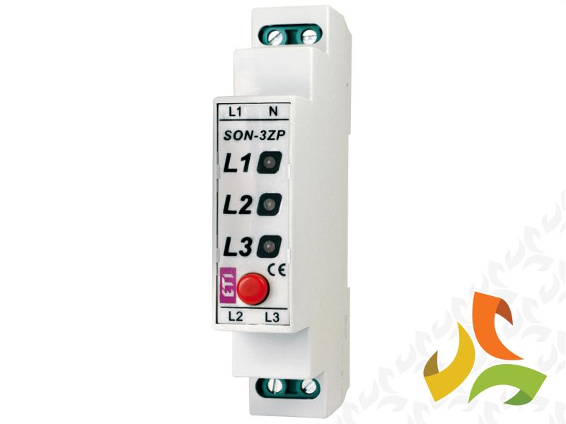 Sygnalizator obecności napięcia z przyciskiem (3 x czerwona LED) lampka kontrolna SON-3 ZP 002471410 ETI